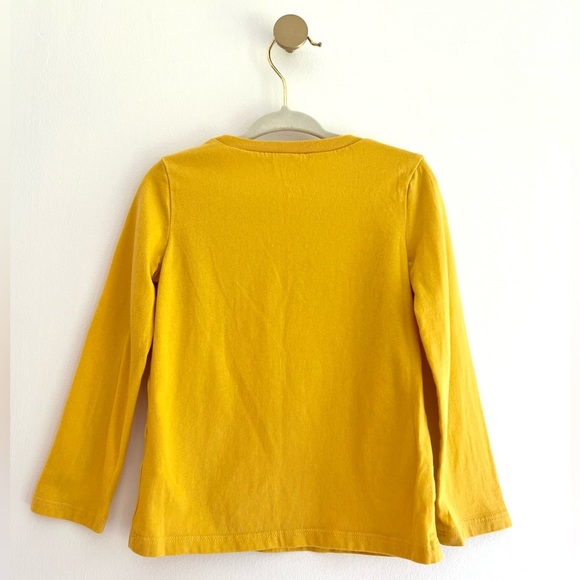 Carter's Kids Mustard Color Cat Princess Long Sleeve “Purrfect” Tee Girls 3T - Picture 2 of 4